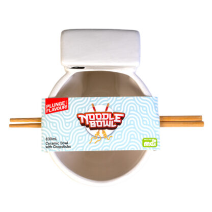 Toilet Ceramic Noodle Bowl with Bamboo Chopsticks - Image 5