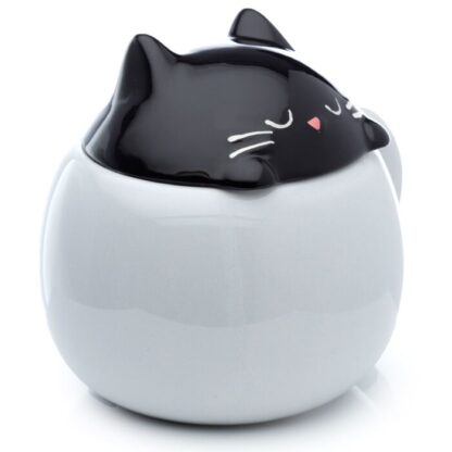 Feline Fine Black Cat Peeping Lid Ceramic Lidded Animal Mug - Image 5