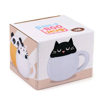 Feline Fine Black Cat Peeping Lid Ceramic Lidded Animal Mug - Image 6