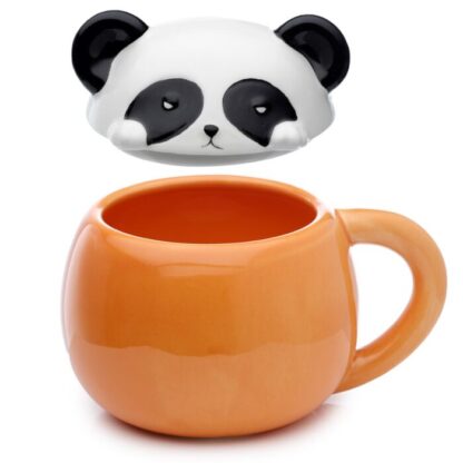 Adoramals Panda Peeping Lid Ceramic Lidded Animal Mug - Image 3