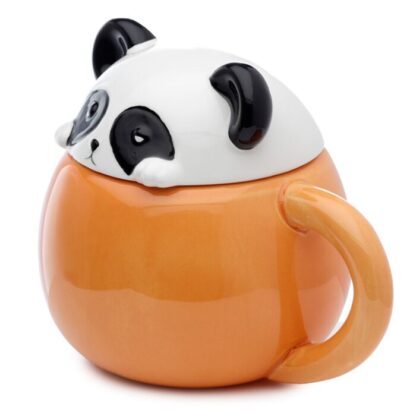 Adoramals Panda Peeping Lid Ceramic Lidded Animal Mug - Image 4