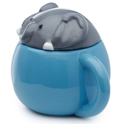 Adoramals Elephant Peeping Lid Ceramic Lidded Animal Mug - Image 4