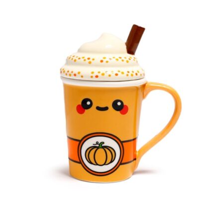 Hazel the Pumpkin Spiced Latte Foodiemals Ceramic Lidded Mug