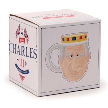 King Charles III Ceramic Head Shaped Mug - Image 2