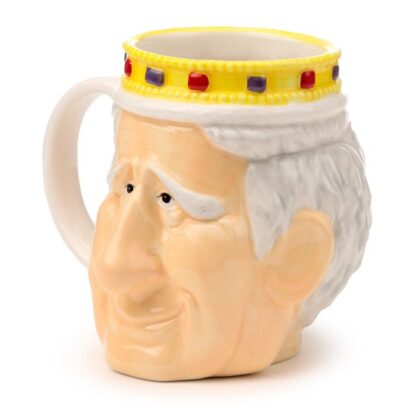 King Charles III Ceramic Head Shaped Mug - Image 4