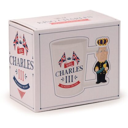 King Charles III Ceramic Shaped Handle Mug - Image 2