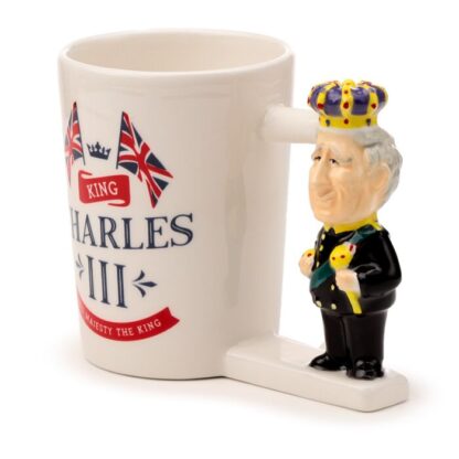 King Charles III Ceramic Shaped Handle Mug - Image 3