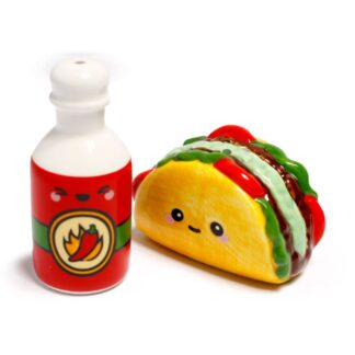Frida the Taco & Hot Sauce Foodiemals Ceramic Salt & Pepper Set