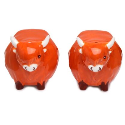 Highland Coo Cow Ceramic Salt & Pepper Set - Image 8