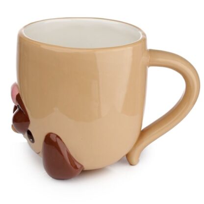 Mopps Pug Upside Down Ceramic Shaped Mug - Image 3