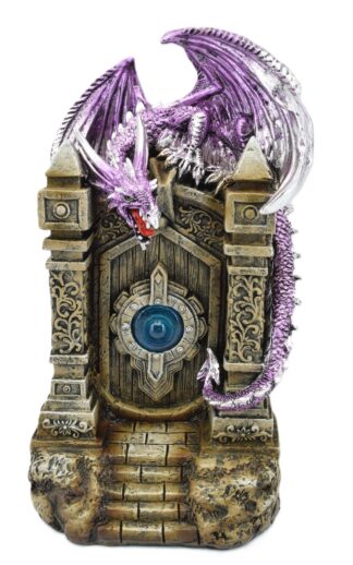 Purple Dragon On Castle Door with LED Light