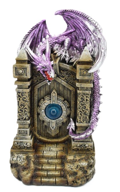 Purple Dragon On Castle Door with LED Light