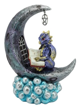 Blue Dragon On Moon with LED Light