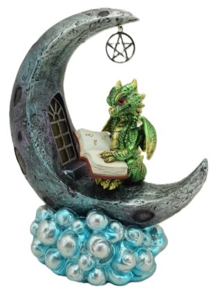 Green Dragon On Moon with LED Light