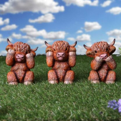 Nemesis Now Three Wise Highland Cows - Image 6