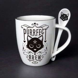 Alchemy Fine Bone China Mug & Spoon Set Purrfect Brew