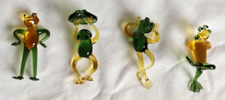 Glass Art Cute Frogs