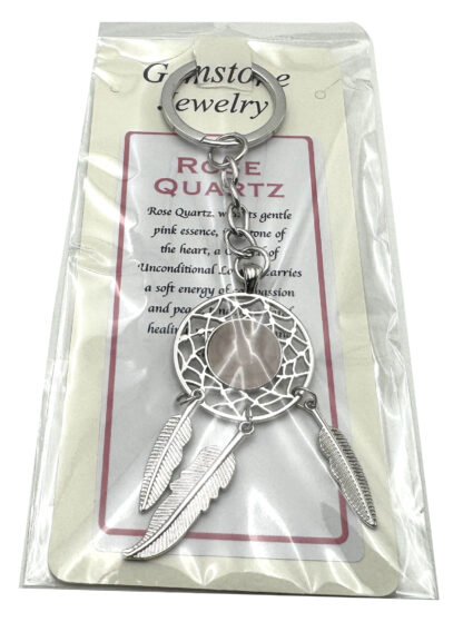 Keyring Dreamcatcher Rose Quartz - Image 2
