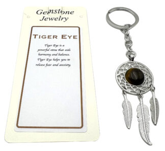 Keyring Dreamcatcher Tiger Eye