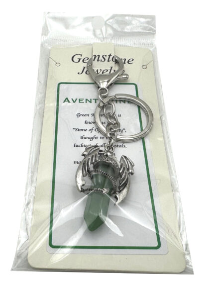 Keyring  Dragon Wings Gemstone Point  Aventurine - Image 2