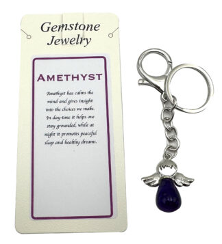 Keyring Angel Amethyst