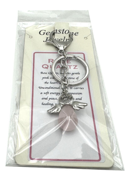 Keyring Angel Rose Quartz - Image 2