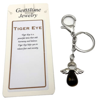 Keyring Angel Tiger Eye