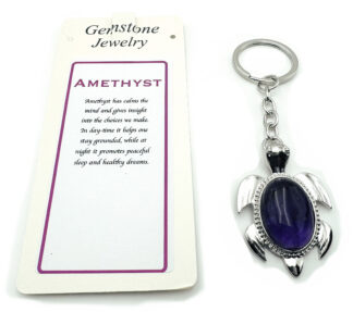 Keyring Turtle Amethyst