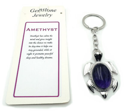 Keyring Turtle Amethyst