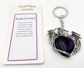 Keyring Flying Dragon Amethyst