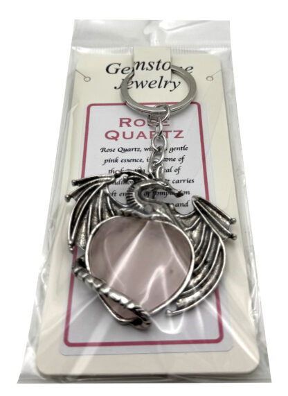Keyring Flying Dragon Rose Quartz - Image 2