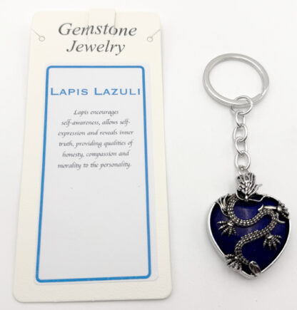 Keyring Dragon Heart Lapis