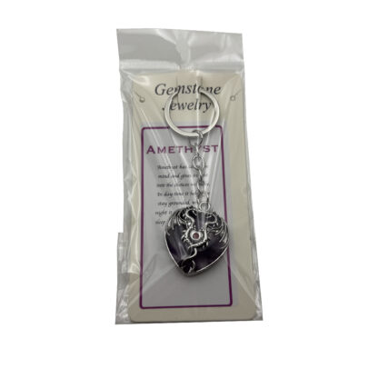 Keyring Mystical Dragon Heart Amethyst - Image 2
