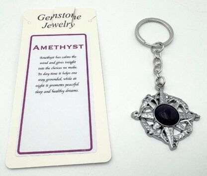 Keyring Compass Amethyst