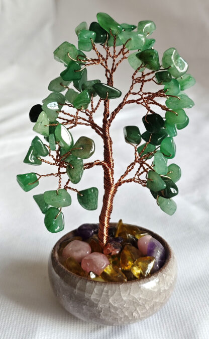 Aventurine Gemstone Tree Ceramic Base