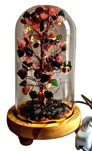 Gemstone Tree with USB LED Light Mixed Stone