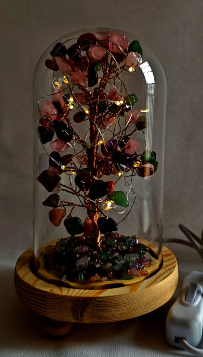 Gemstone Tree with USB LED Light Mixed Stone - Image 2