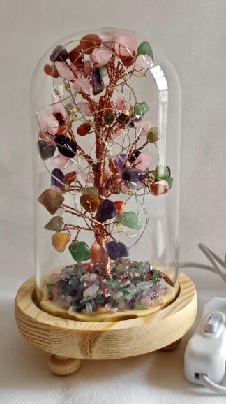 Gemstone Tree with USB LED Light Mixed Stone