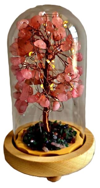Gemstone Tree with USB LED Light Rose Quartz