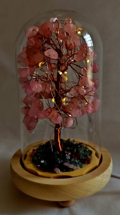 Gemstone Tree with USB LED Light Rose Quartz - Image 2