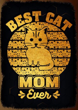 Wall Art on MDF Cats Mom 40x60cm
