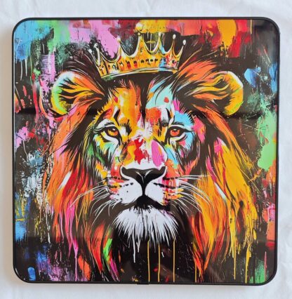 Framed PVC Pop Art Lion King 30x30cm - Image 2