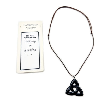 Triquetra Pendant Black Obsidian