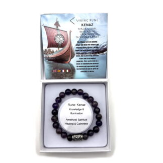 Rune Bracelet Amethyst Kenaz