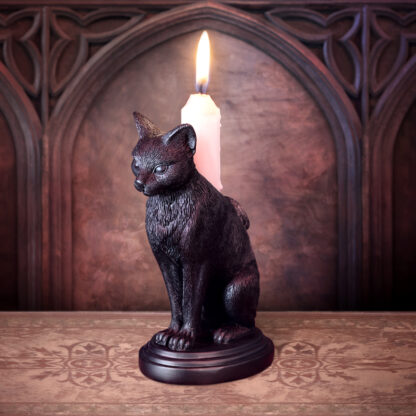 Alchemy Black Faust Familiar Cat Candlestick - Image 5