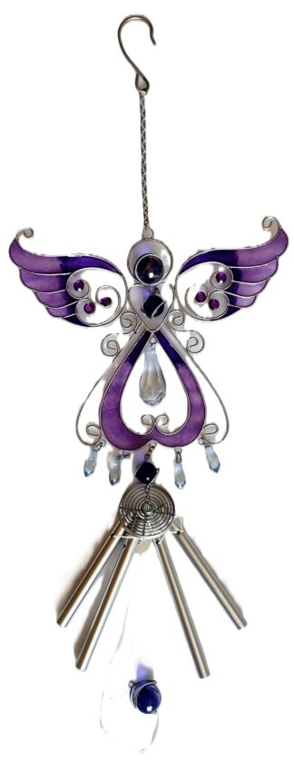 Windchime Suncatcher Purple Angel