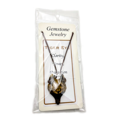Wolf Head Pendant Tiger Eye - Image 2