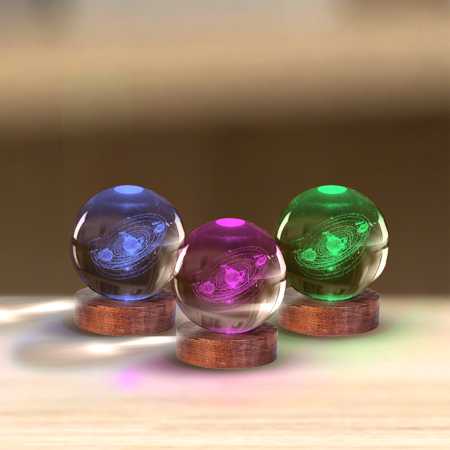 Solar System 3D Crystal Ball Lamp - Image 2
