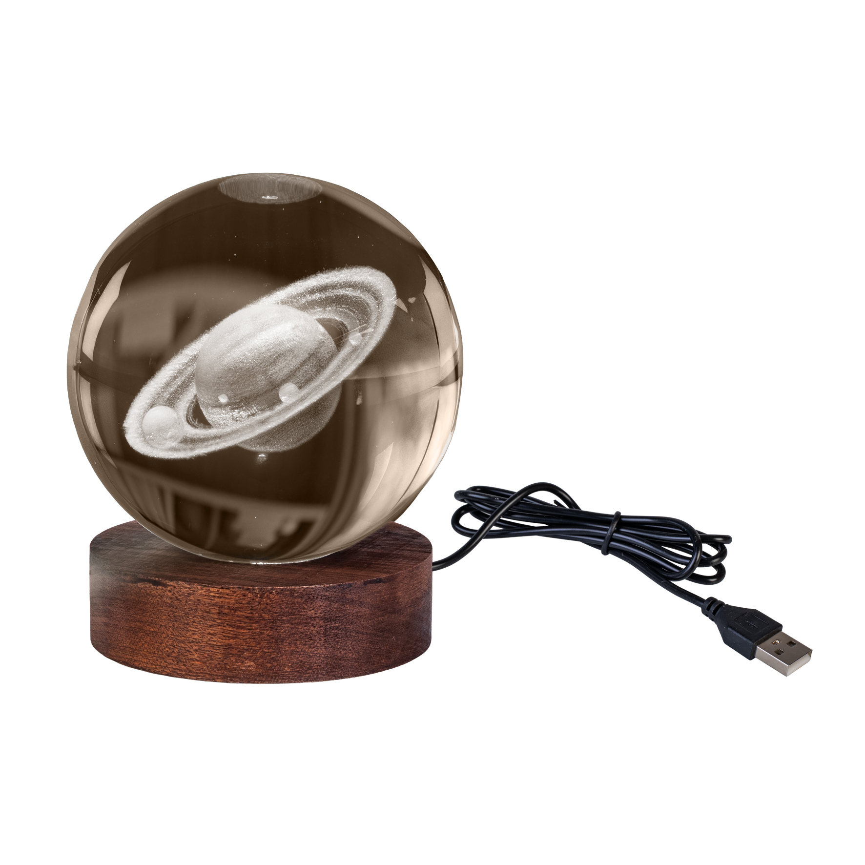 Saturn 3D Crystal Ball Lamp - Image 3