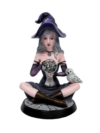 Purple Witch With Pentagram and Owl